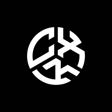 Beyaz arkaplanda CXK harf logosu tasarımı. CXK yaratıcı harflerin baş harfleri logo kavramı. CXK harf tasarımı.
