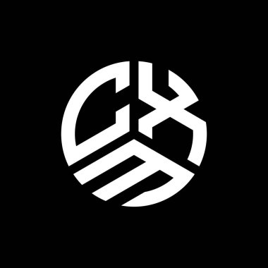 Beyaz arkaplanda CXM harf logosu tasarımı. CXM yaratıcı harflerin baş harfleri logo kavramı. CXM harf tasarımı.