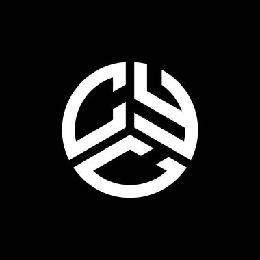 Beyaz arka planda CYC harf logosu tasarımı. CYC yaratıcı harflerin baş harfleri logo kavramı. CYC harf tasarımı.