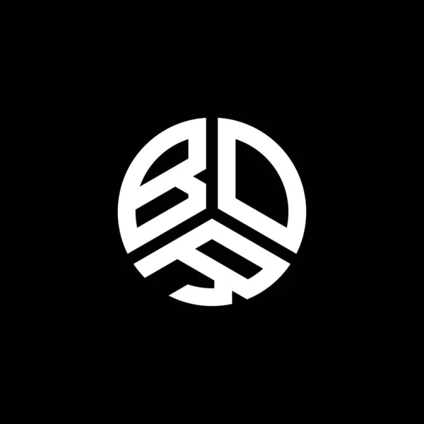Projekt Logo Litery Bor Białym Tle Bor Twórcze Inicjały Koncepcja — Wektor stockowy