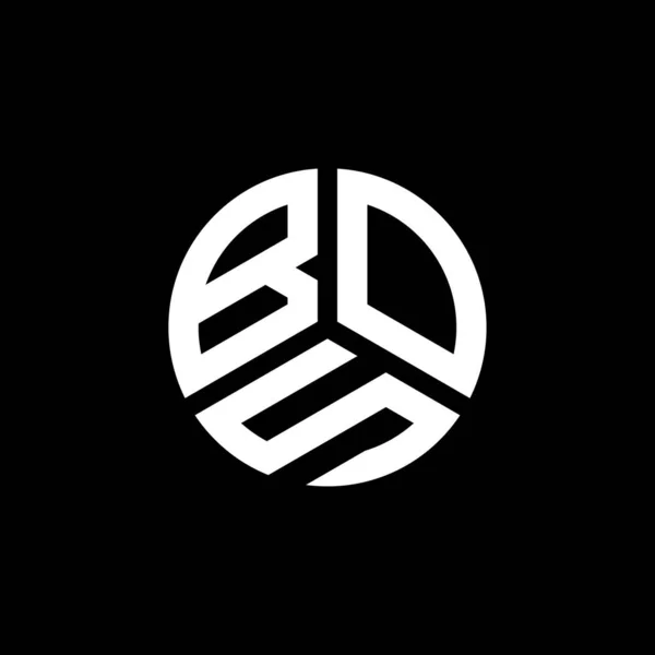 Bos Lettre Logo Design Sur Fond Blanc Bos Initiales Créatives — Image vectorielle