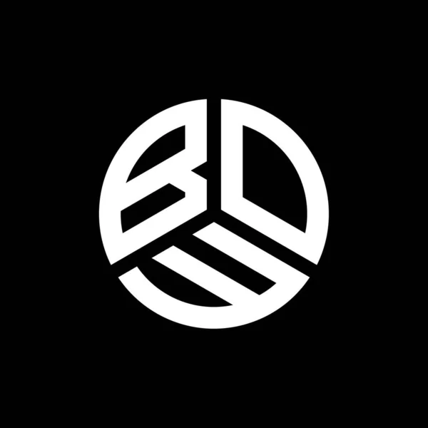 Boog Logo Ontwerp Witte Achtergrond Bow Creatieve Initialen Letter Logo — Stockvector