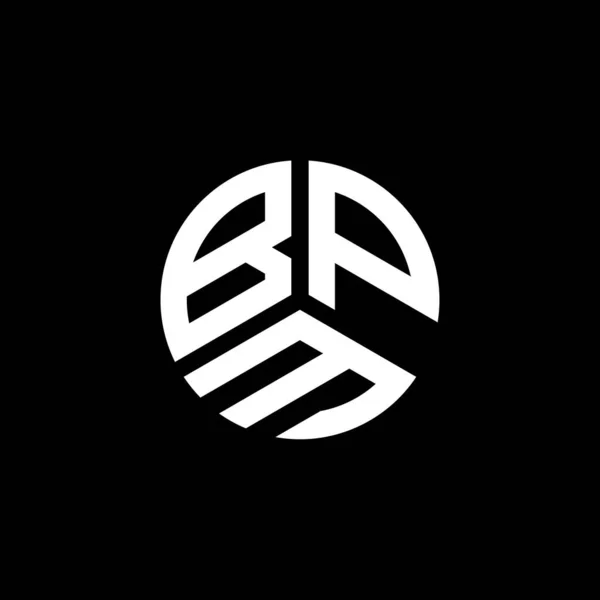 Bpm Logo Ontwerp Witte Achtergrond Bpm Creatieve Initialen Letter Logo — Stockvector