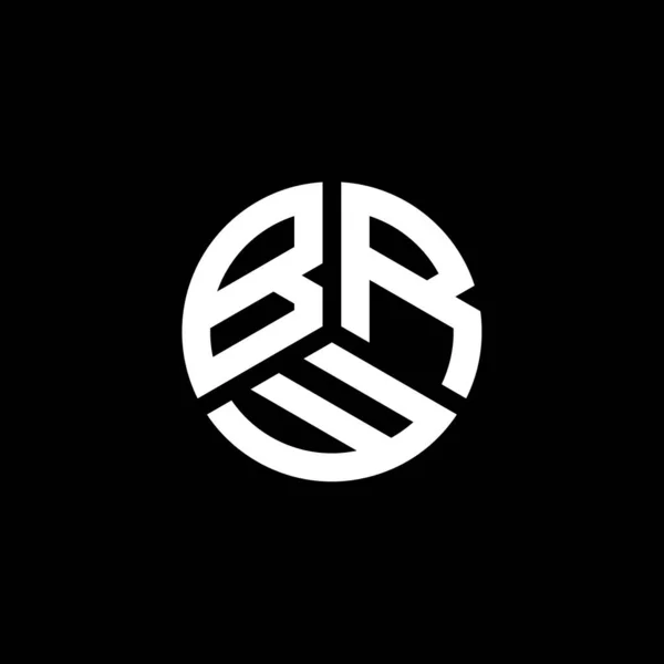 Beyaz Arka Planda Brw Harfli Logo Tasarımı Brw Yaratıcı Harflerin — Stok Vektör