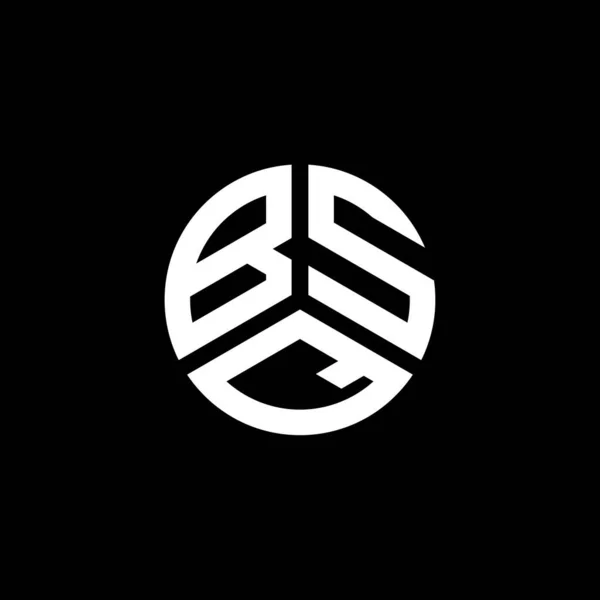 Logo Bsq Desain Huruf Pada Latar Belakang Putih Inisial Kreatif - Stok Vektor