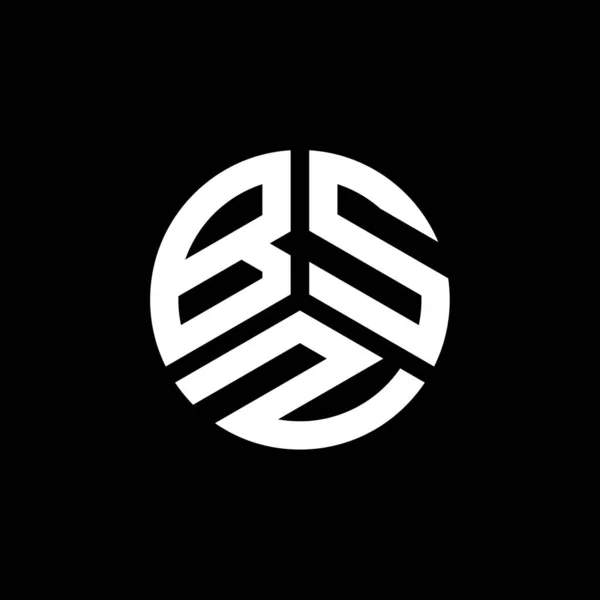 Bsz Logo Ontwerp Witte Achtergrond Bsz Creatieve Initialen Letter Logo — Stockvector