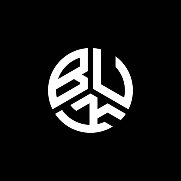 Diseño Del Logotipo Letra Buk Sobre Fondo Blanco Buk Iniciales — Archivo Imágenes Vectoriales