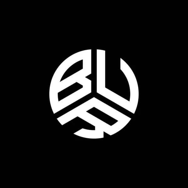 白い背景にBur文字のロゴデザイン Burクリエイティブイニシャルレターロゴコンセプト バー文字のデザイン — ストックベクタ