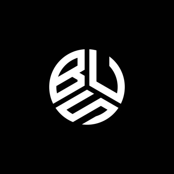 Bus Letter Logo Ontwerp Witte Achtergrond Bus Creatieve Initialen Letter — Stockvector