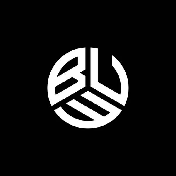 Buw Diseño Del Logotipo Letra Sobre Fondo Blanco Buen Iniciales — Vector de stock