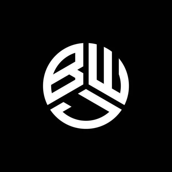 Diseño Del Logotipo Letra Bwj Sobre Fondo Blanco Bwj Iniciales — Vector de stock