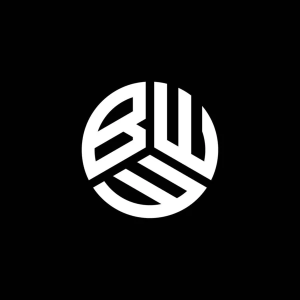 Logo Lettera Bww Disegno Sfondo Bianco Bww Creativo Iniziali Lettera — Vettoriale Stock