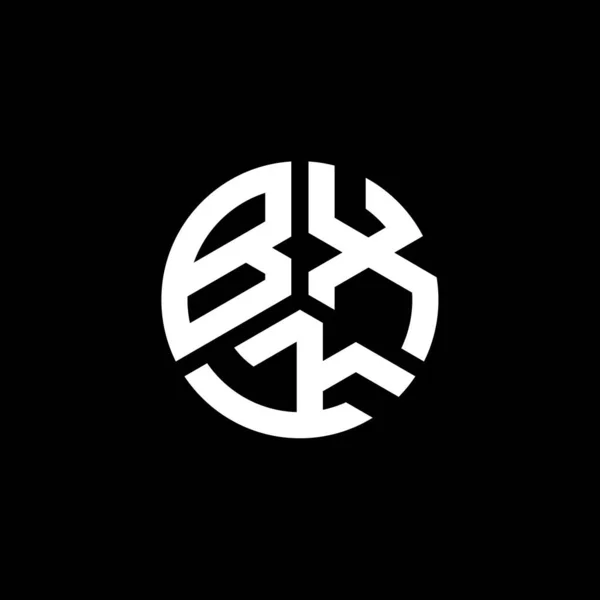 白を基調としたBxkレターロゴデザイン Bxkクリエイティブイニシャルレターロゴコンセプト Bxk文字デザイン — ストックベクタ