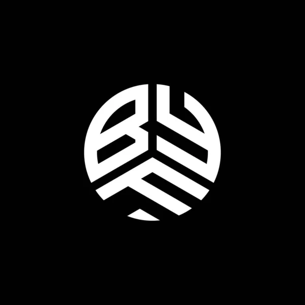 Byf Logo Ontwerp Witte Achtergrond Byf Creatieve Initialen Letter Logo — Stockvector