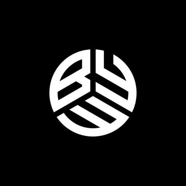Beyaz Arka Planda Byw Harf Logosu Tasarımı Byw Yaratıcı Harflerin — Stok Vektör