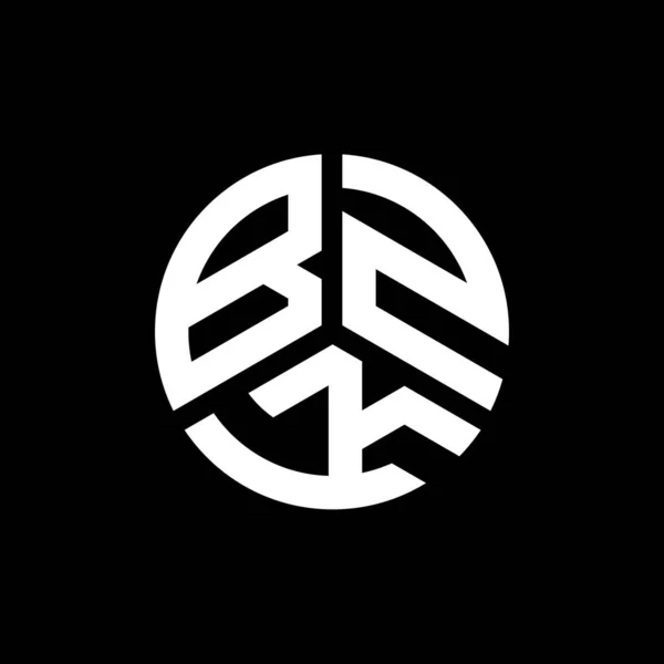 Bzk Письмо Дизайн Логотипа Белом Фоне Концепция Логотипа Буквенными Инициалами — стоковый вектор