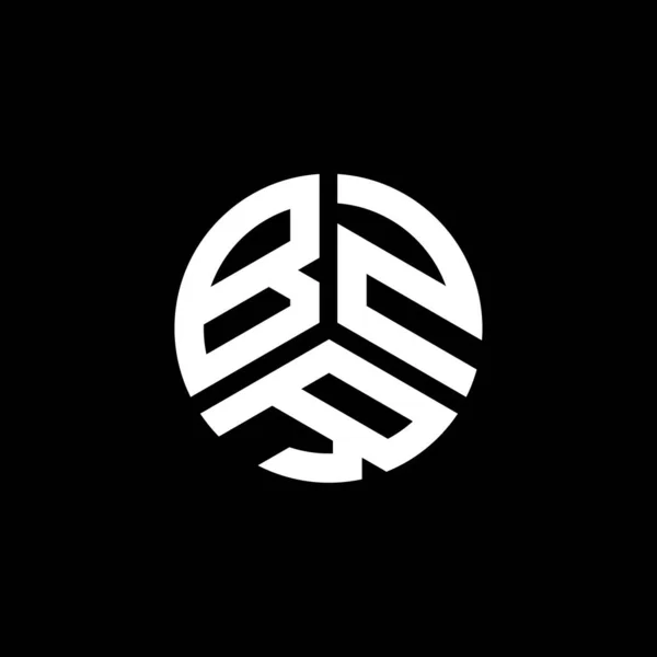 白を基調としたBzrレターロゴデザイン Bzrクリエイティブイニシャルレターロゴコンセプト Bzrレターデザイン — ストックベクタ