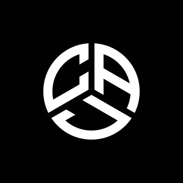Caj Logo Ontwerp Witte Achtergrond Caj Creatieve Initialen Letter Logo — Stockvector