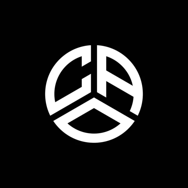 Diseño Del Logotipo Letra Cao Sobre Fondo Blanco Cao Iniciales — Vector de stock
