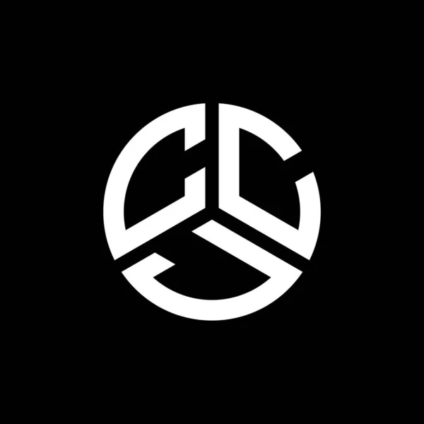 Дизайн Логотипа Ccj Белом Фоне Концепция Логотипа Ccj Creative Initials — стоковый вектор