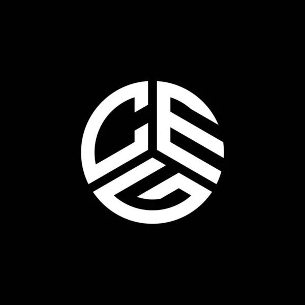 Ceg Design Logotipo Carta Fundo Branco Ceg Iniciais Criativas Conceito — Vetor de Stock