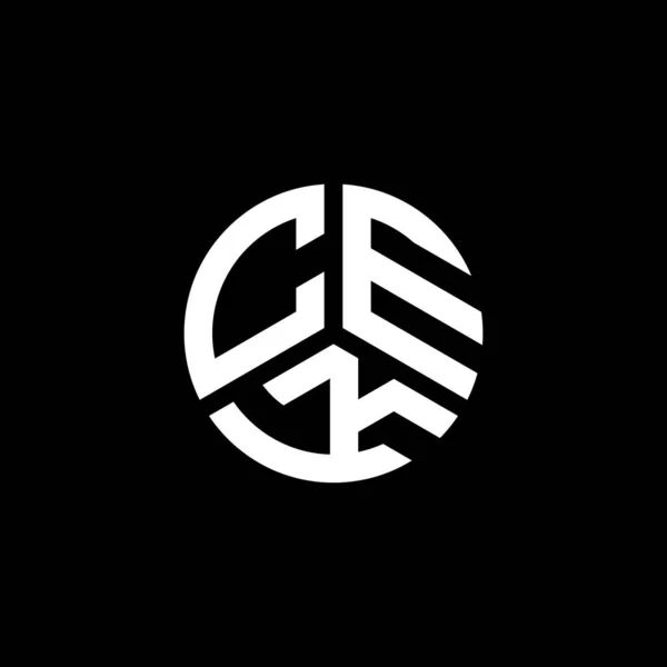 Diseño Del Logotipo Letra Cek Sobre Fondo Blanco Cek Iniciales — Vector de stock