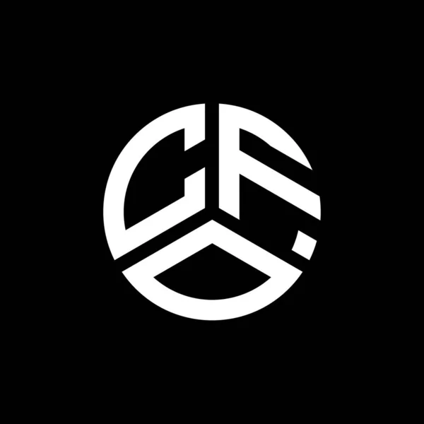 Diseño Del Logotipo Letra Cfo Sobre Fondo Blanco Cfo Iniciales — Vector de stock