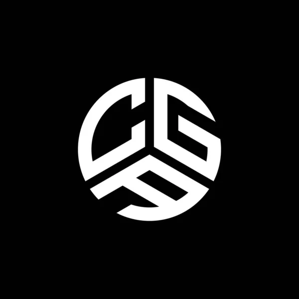 Design Logotipo Carta Cga Fundo Branco Cga Criativa Iniciais Conceito — Vetor de Stock