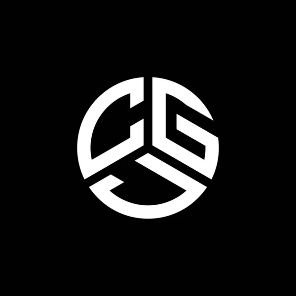 ホワイトを基調としたCgjレターロゴデザイン Cgjクリエイティブイニシャルレターロゴコンセプト Cgjレターデザイン — ストックベクタ