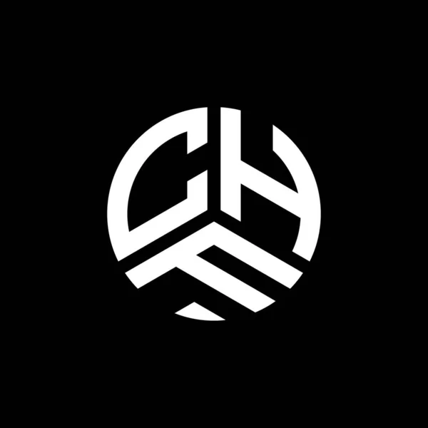 Diseño Del Logotipo Letra Chf Sobre Fondo Blanco Chf Iniciales — Archivo Imágenes Vectoriales