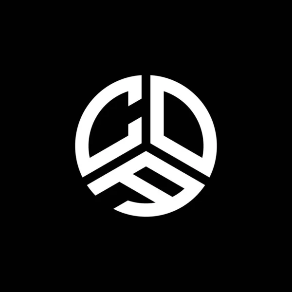 Coa Design Logotipo Carta Fundo Branco Coa Criativa Iniciais Conceito — Vetor de Stock
