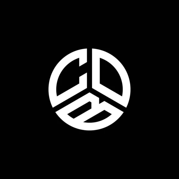 Diseño Del Logotipo Letra Cob Sobre Fondo Blanco Cob Iniciales — Vector de stock