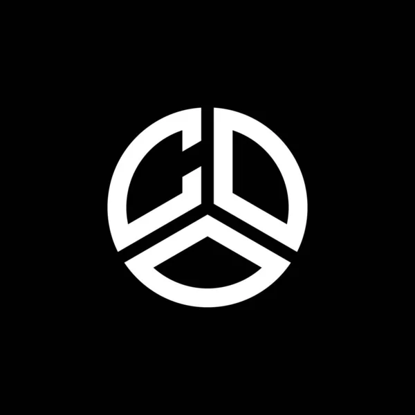Coo Logo Ontwerp Witte Achtergrond Coo Creatieve Initialen Letter Logo — Stockvector