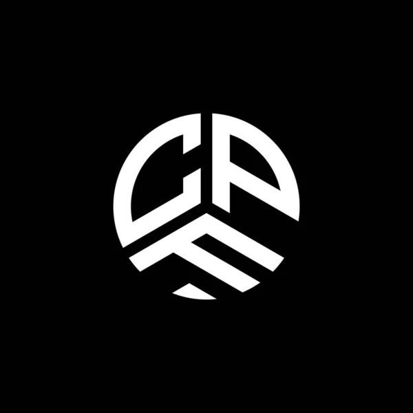 Logo Cpf Lettera Disegno Sfondo Bianco Cpf Creativo Iniziali Lettera — Vettoriale Stock