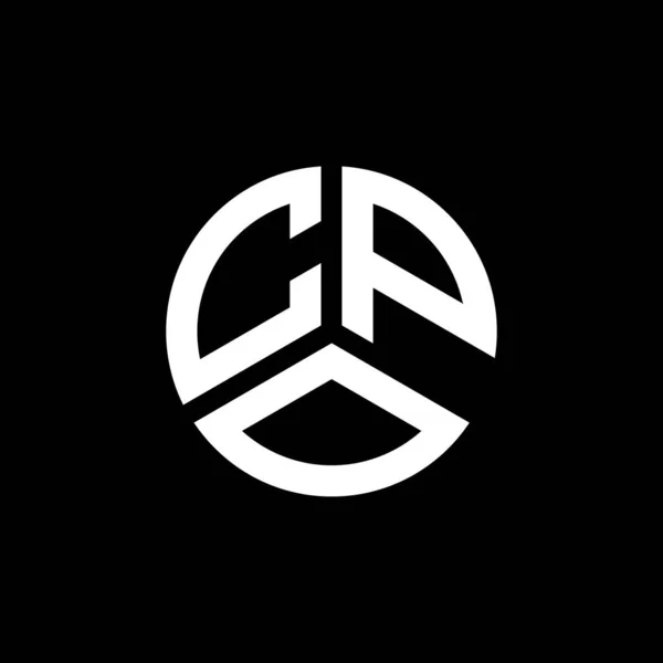 Diseño Del Logotipo Letra Cpo Sobre Fondo Blanco Cpo Iniciales — Vector de stock