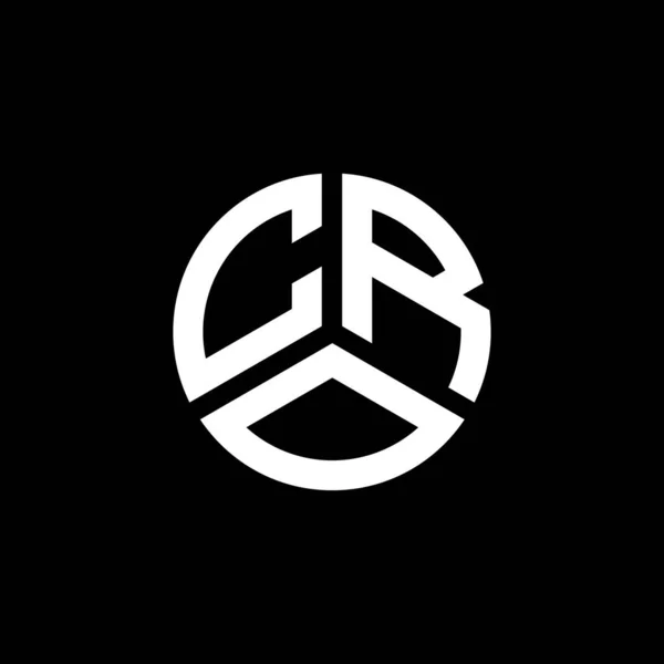 Cro Lettre Logo Design Sur Fond Blanc Cro Initiales Créatives — Image vectorielle