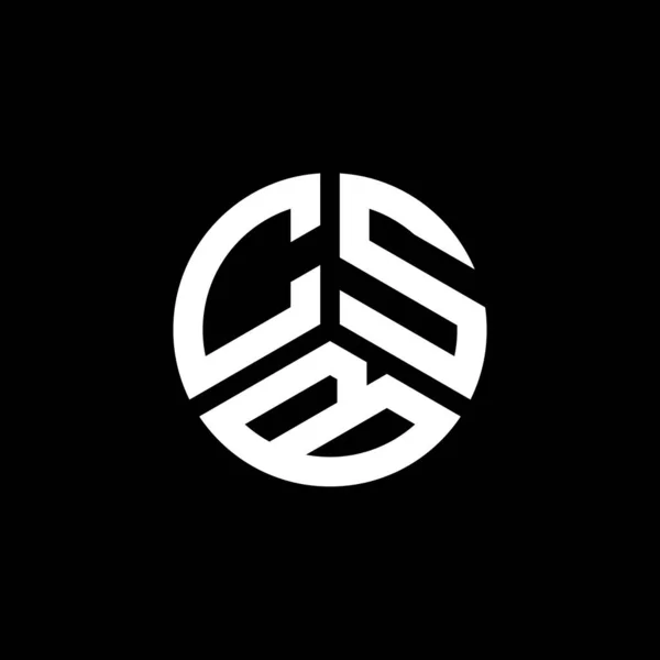 Csb Logo Ontwerp Witte Achtergrond Csb Creatieve Initialen Letter Logo — Stockvector