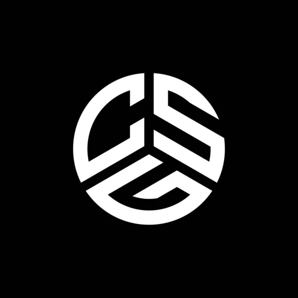 Csg Design Logotipo Carta Fundo Branco Csg Iniciais Criativas Conceito — Vetor de Stock