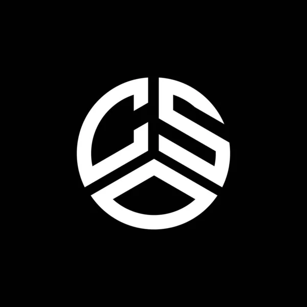 Σχεδιασμός Λογότυπου Γραμμάτων Cso Λευκό Φόντο Cso Δημιουργική Αρχικά Γράμμα — Διανυσματικό Αρχείο