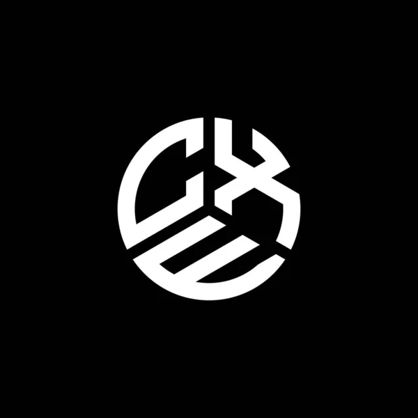 Beyaz Arkaplanda Cxe Harf Logosu Tasarımı Cxe Yaratıcı Harflerin Baş — Stok Vektör