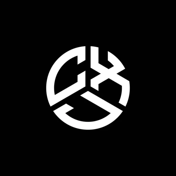 Diseño Del Logotipo Letra Cxj Sobre Fondo Blanco Cxj Iniciales — Vector de stock