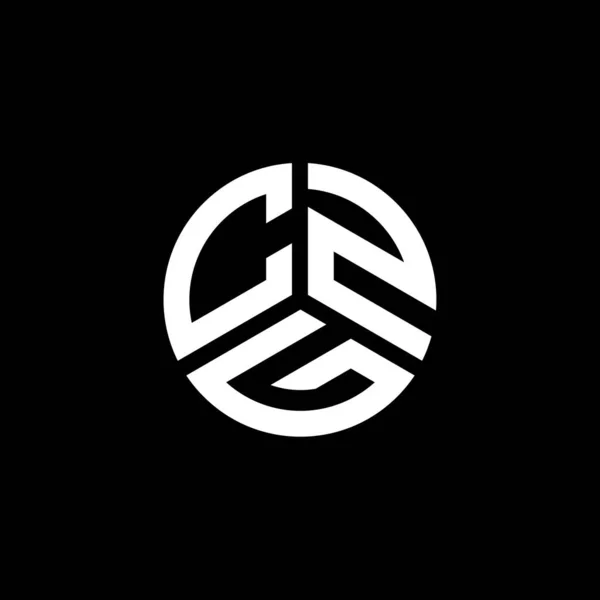 Projeto Logotipo Carta Czg Fundo Branco Czg Iniciais Criativas Conceito —  Vetores de Stock