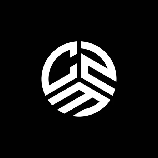 Σχεδιασμός Λογότυπου Γραμμάτων Czm Λευκό Φόντο Δημιουργικά Αρχικά Czm Έννοια — Διανυσματικό Αρχείο