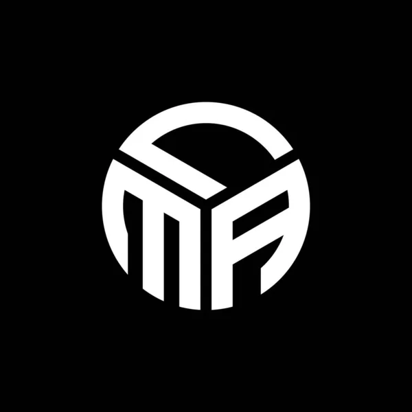 Lma Písmeno Logo Design Černém Pozadí Lma Kreativní Iniciály Koncept — Stockový vektor