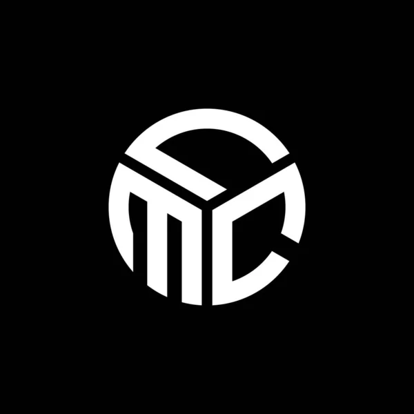 Lmc Lettre Logo Design Sur Fond Noir Lmc Initiales Créatives — Image vectorielle