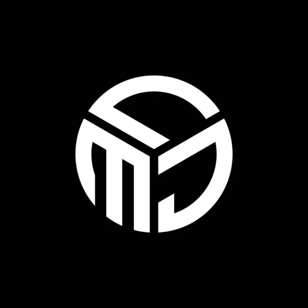 Lmj Lettre Logo Design Sur Fond Noir Lmj Initiales Créatives — Image vectorielle