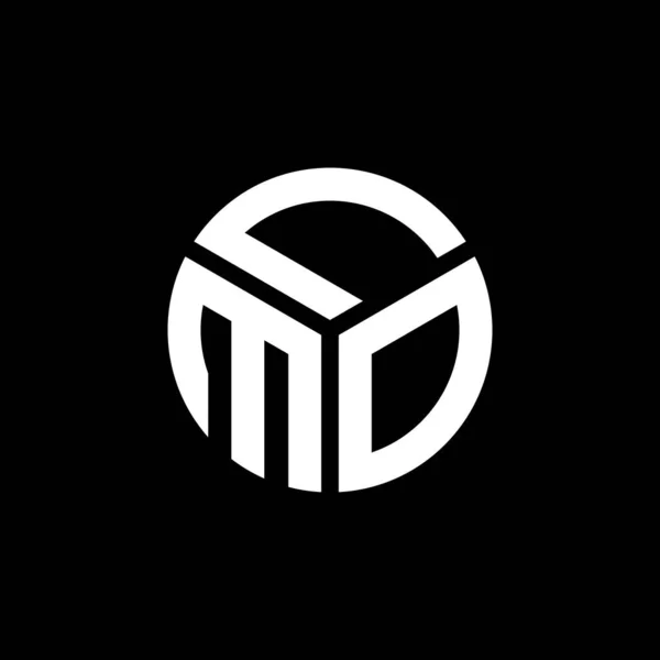 Lmo Logo Ontwerp Zwarte Achtergrond Lmo Creatieve Initialen Letterlogo Concept — Stockvector