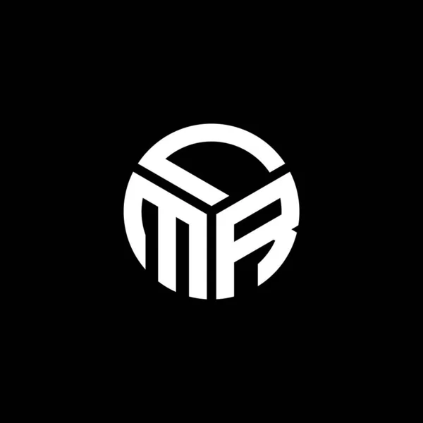 Lmr Harfi Logo Tasarımı Siyah Arka Planda Lmr Yaratıcı Harflerin — Stok Vektör