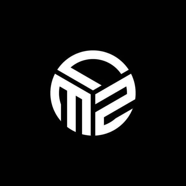Lmz Logo Ontwerp Zwarte Achtergrond Lmz Creatieve Initialen Letter Logo — Stockvector