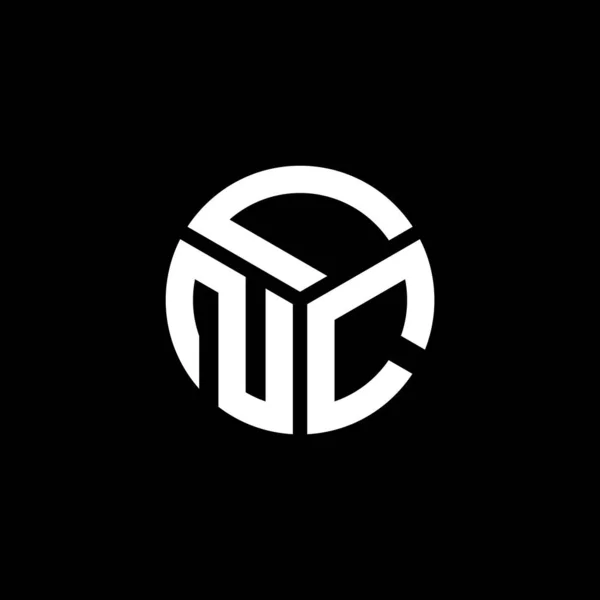 Lnc Letter Logo Ontwerp Zwarte Achtergrond Lnc Creatieve Initialen Letter — Stockvector